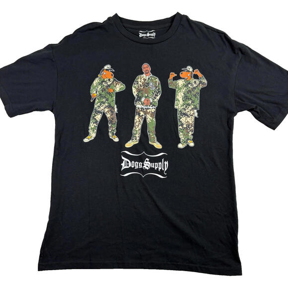 Dogg Supply Mens T Shirt Small Black Snoop Dogg Graphic Tee Hip Hop Streetwear - Picture 1 of 6